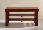 Pina Quality Solid Wood Shoe Bench, Cherry Finish