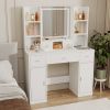 Newly designed smart mirror dressing table with drawers and storage cabinet, dressing table with dressing pad for bedroom, dressing room