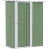 Metal Outdoor Storage Shed, Garden Tool House Cabinet -5' x 3' Green-AS