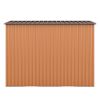 4.2 x 9.1 Ft Outdoor Storage Shed, Metal Tool Shed with Lockable Doors Vents, Utility Garden Shed for Patio Lawn Backyard,Brown