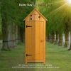 Outdoor Tool Storage Cabinet, Wooden Fir Garden Shed with Single Storage Door