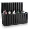 90 Gallon Outdoor Deck Storage Box with Built-In Wheel