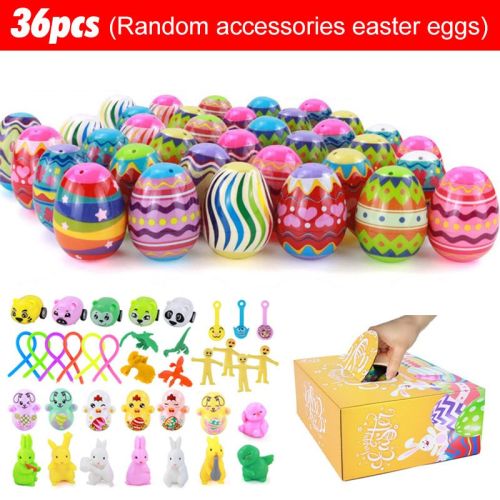 2023 Easter Eggs Happy Easter Decorations Plastic Easter Eggs Candies Chocolate Gift Boxes Colorful Egg DIY Craft for Kids Gift