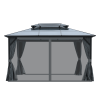 10X13ft Patio Gazebo with Netting & Curtains